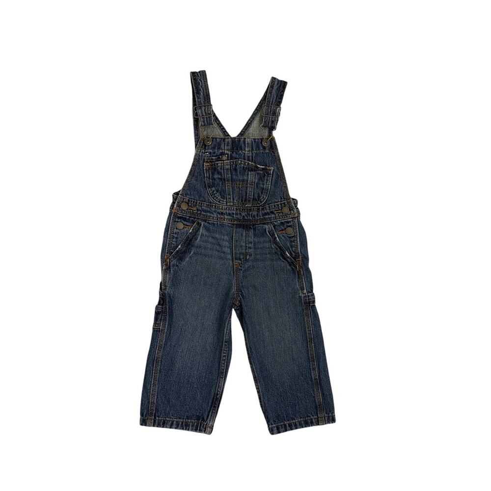 OshKosh B'gosh Blue Denim Adjustable Overalls Toddler 24m